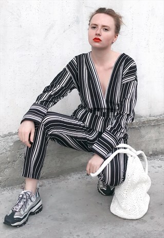 STRIPED JUMPSUIT