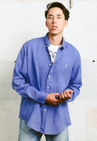 VINTAGE 90S RALPH LAUREN LINEN SHIRT