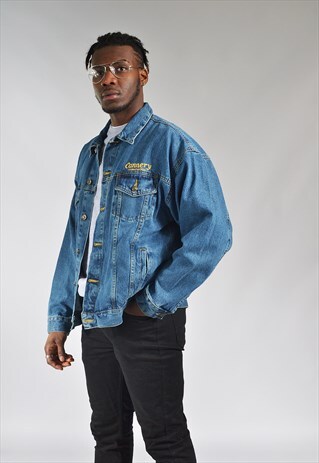 VINTAGE DARK BLUE CANNERY CASINO & HOTEL DENIM JACKET