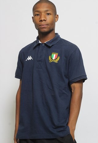 VINTAGE KAPPA ITALY POLO SHIRT BLUE