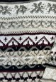 VINTAGE KNITTED JUMPER ABSTRACT PATTERNED KNIT SWEATER