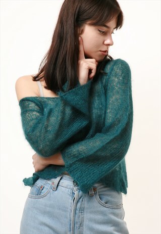 90S VINTAGE CROPPED JUMPER CROP TOP KNITWEAR 870