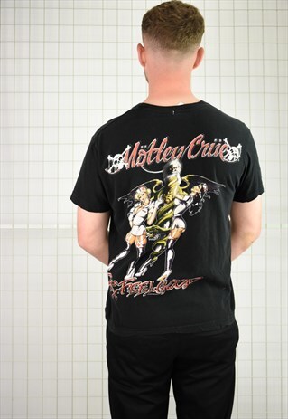 CLASSIC MOTLEY CREW BACK GRAPHIC BLACK T-SHIRT