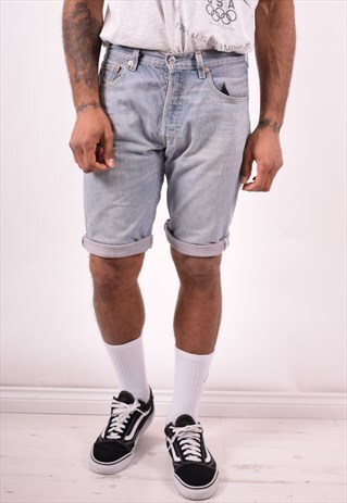 LEVI'S 501 MENS VINTAGE DENIM SHORTS W32 BLUE 90S