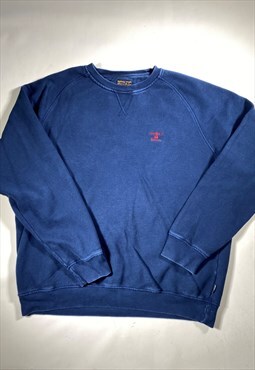 Vintage XXL Barbour Embroidered Sweatshirt In Navy