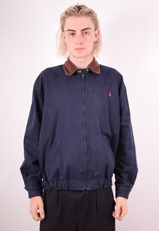 POLO RALPH LAUREN MENS VINTAGE HARRINGTON JACKET MEDIUM 90S