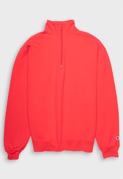 Champion red zip neck sweatshirt