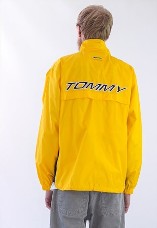 RARE 90S VINTAGE MENS TOMMY WINDBREAKER BIG LOGO JACKET