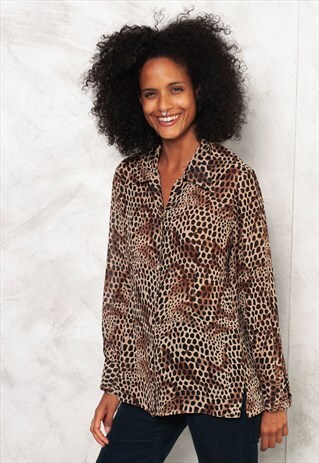 80S LEOPARD PRINT BLOUSE