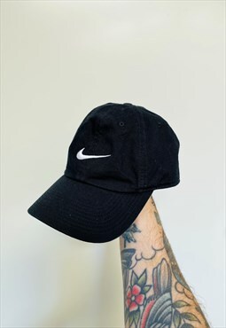Vintage Nike Black Embroidered Hat Cap