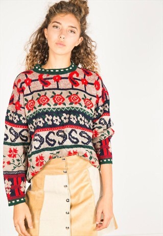LAST UNIT SALE / VINTAGE 80S CASUAL KNIT JUMPER