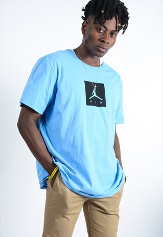 VINTAGE JORDAN T-SHIRT BLUE WITH LOGO