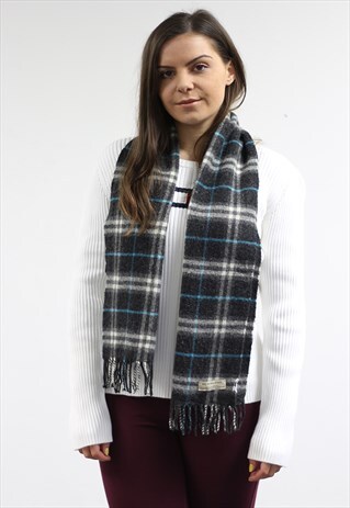 VINTAGE LAMBSWOOL CHECKED SCARF-AS160
