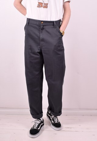 CARHARTT MENS VINTAGE TROUSERS W34 L32 GREY 90S