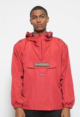 VINTAGE NAPAPIJRI OVERHEAD JACKET RED