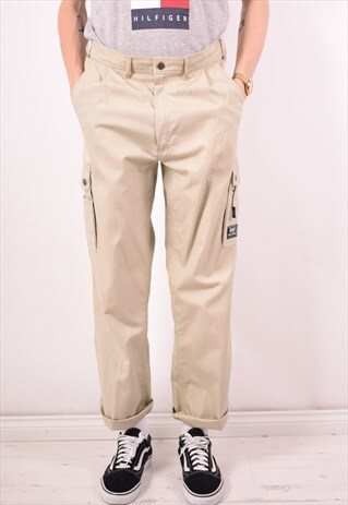 HELLY HANSEN MENS VINTAGE CARGO TROUSERS W32 L31 GREY 90S