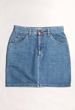 American System blue short regular fit denim skirt