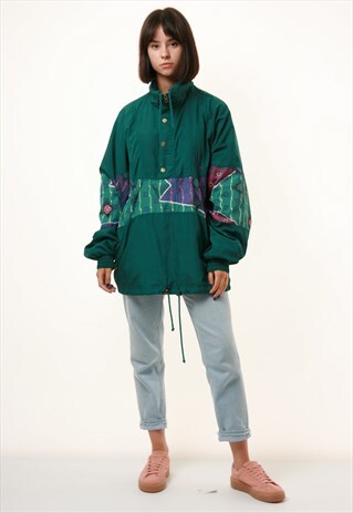 90S VINTAGE TRIUMPH SPORTWEAR 1/4 ZIP SHELL ANORAK 15461
