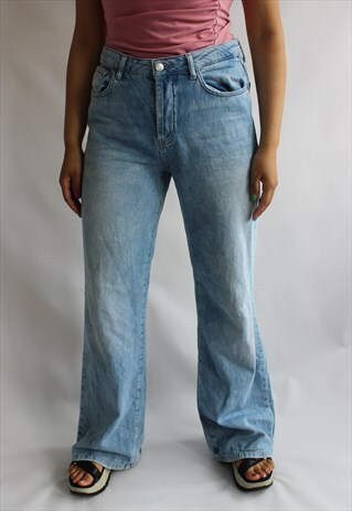 BLUE DENIM HIGH WAIST JEANS