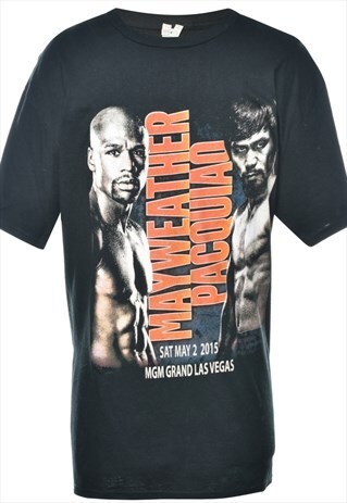 Vintage Mayweather Pacquiao Printed T-shirt - XL