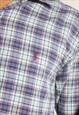 VINTAGE POLO RALPH LAUREN LONG SLEEVE CHECK SHIRT BLUE
