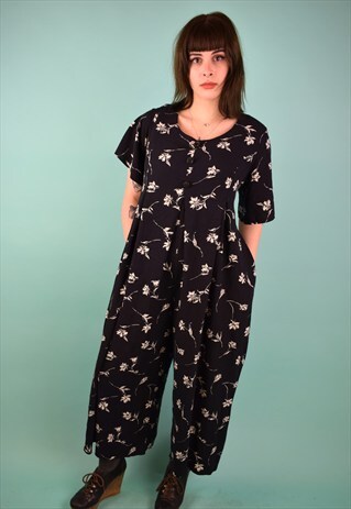 VINTAGE 90'S FLORAL PRINT JUMPSUIT
