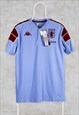 Vintage Aston Villa Football Shirt Baby Blue Kappa NEW Large