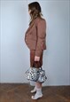 VINTAGE Y2K SLIP SHINE BLAZER SKIRTS SUIT SET SHINE BRONZE 