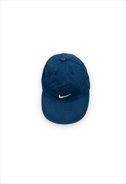 Nike Vintage 90s Blue cap Embroidered swoosh logo Velcro 