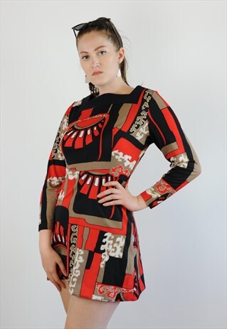 WOMENS VINTAGE 70S DRESS