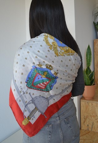 VINTAGE CELINE SCARF CARRE 90