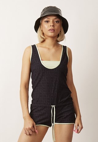 RARE FENDI LOGO 90'S BLACK PLAYSUIT