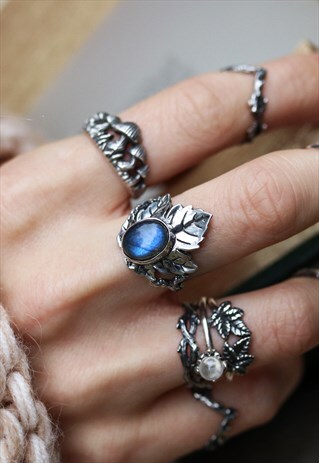 AMBERS AUTUMN ORCHARD LABRADORITE STERLING SILVER
