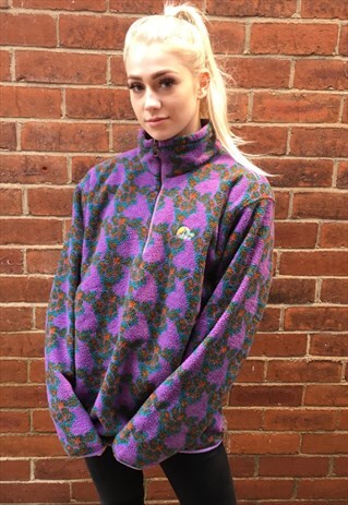 VINTAGE AZTEC FLORAL FLEECE JUMPER