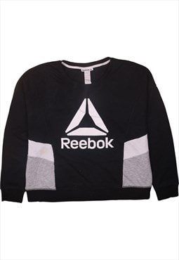 Reebok 90's Spellout Crew Neck Sweatshirt XXLarge (2XL) Blac