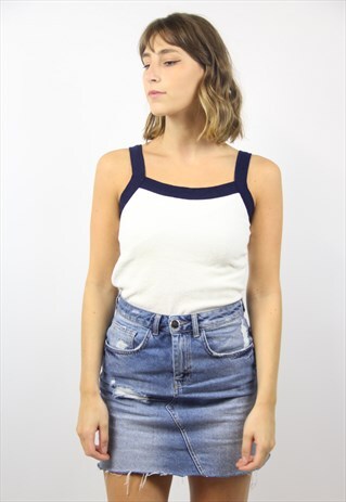 VINTAGE CREAM TOWEL STYLE TOP