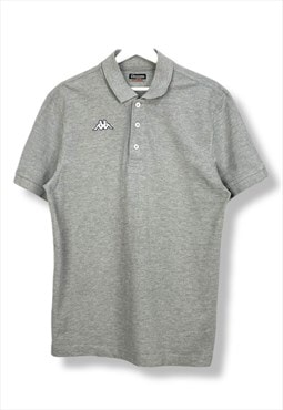 Vintage Kappa Polo Shirt in Grey M