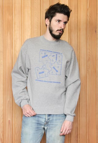 VINTAGE 1990S GREY SWEATER