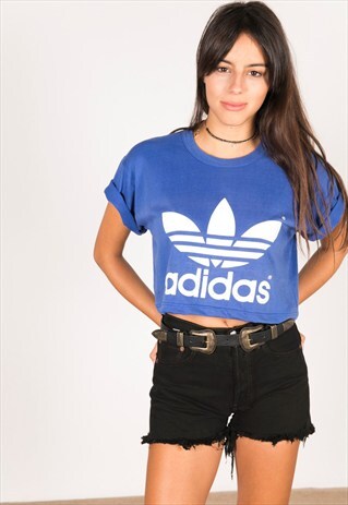 VINTAGE 90S USA CROP T-SHIRT / R737