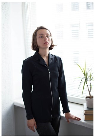 VINTAGE 90'S BLACK RIBBED JACKET