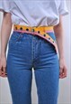 VINTAGE MULTICOLOR STRIPED HOLIDAY BELT