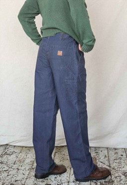 Vintage Carhartt Carpenter Pants Men's Navy Blue