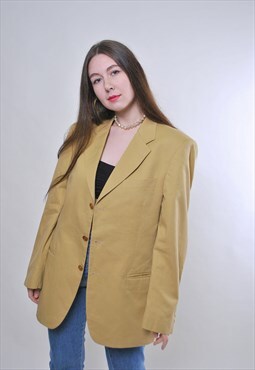 Vintage Italian oversized beige blazer jacket 