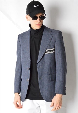 REWORKED VINTAGE 90S GREYISH BLUE BLAZER X CHAMPION