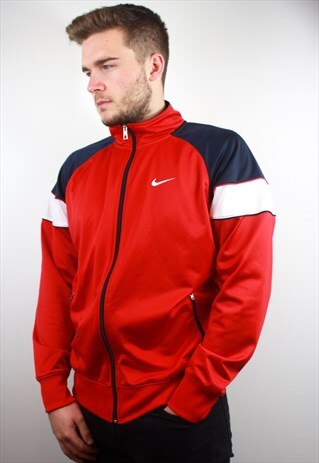 90'S RETRO RED RAVE TRACK JACKET