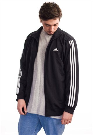 VINTAGE ADIDAS LOGO WINDBREAKER JACKET 90S M 17.2