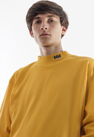 VINTAGE HELLY HANSEN TURTLENECK HIGHNECK TOP 90S YELLOW