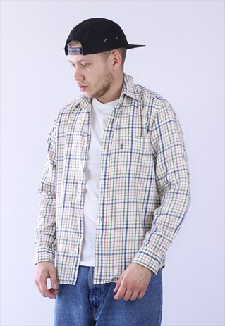 VINTAGE MENS BARBOUR PLAID LONG SLEEVE SHIRT
