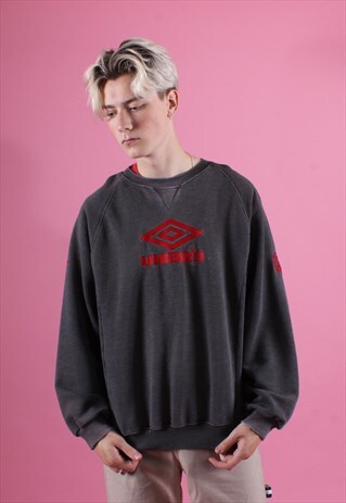 GREY UMBRO EMBROIDERED SWEATSHIRT
