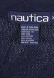 VINTAGE 90'S NAUTICA GILET KNITTED GILET NAVY BLUE XLARGE